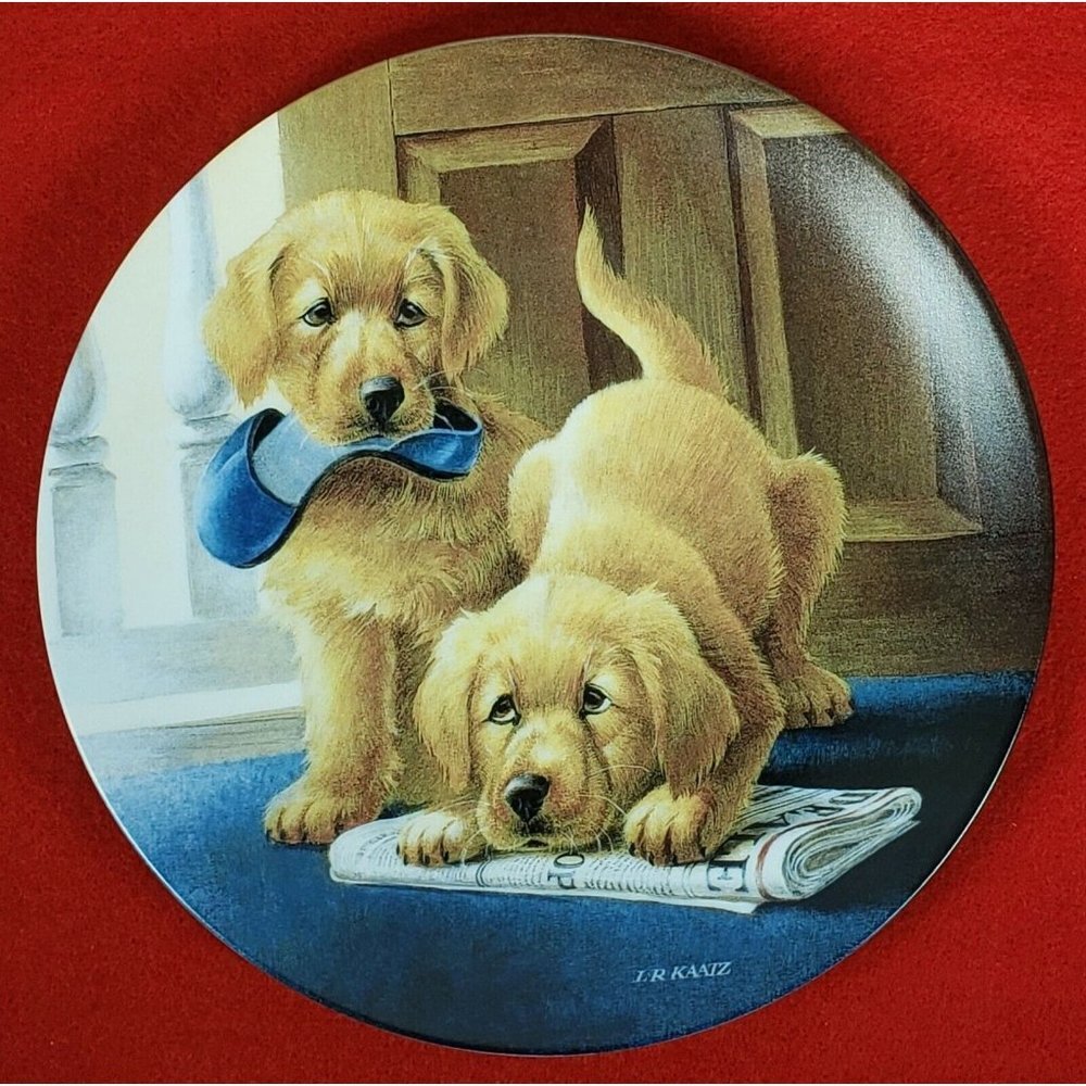 It's a Dogs Life Collectors Plate "Retrieving Our Dignity" by Knowles MIB + COA